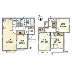 四谷戸建の物件間取画像